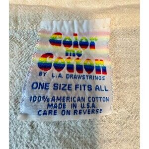 COLOR ME COTTON Vintage Set Capris Size Large/ Top OSFA Made In USA Off White